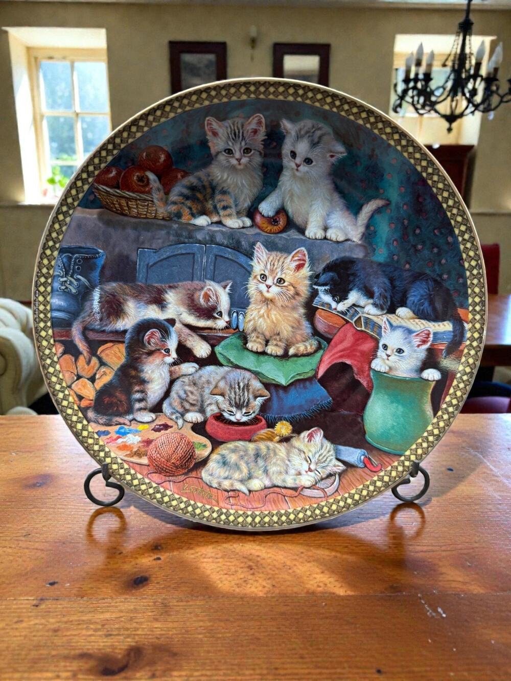 Jurgen Scholz Purr-fect Companions Plate Bradford Exchange Tender Tails LE